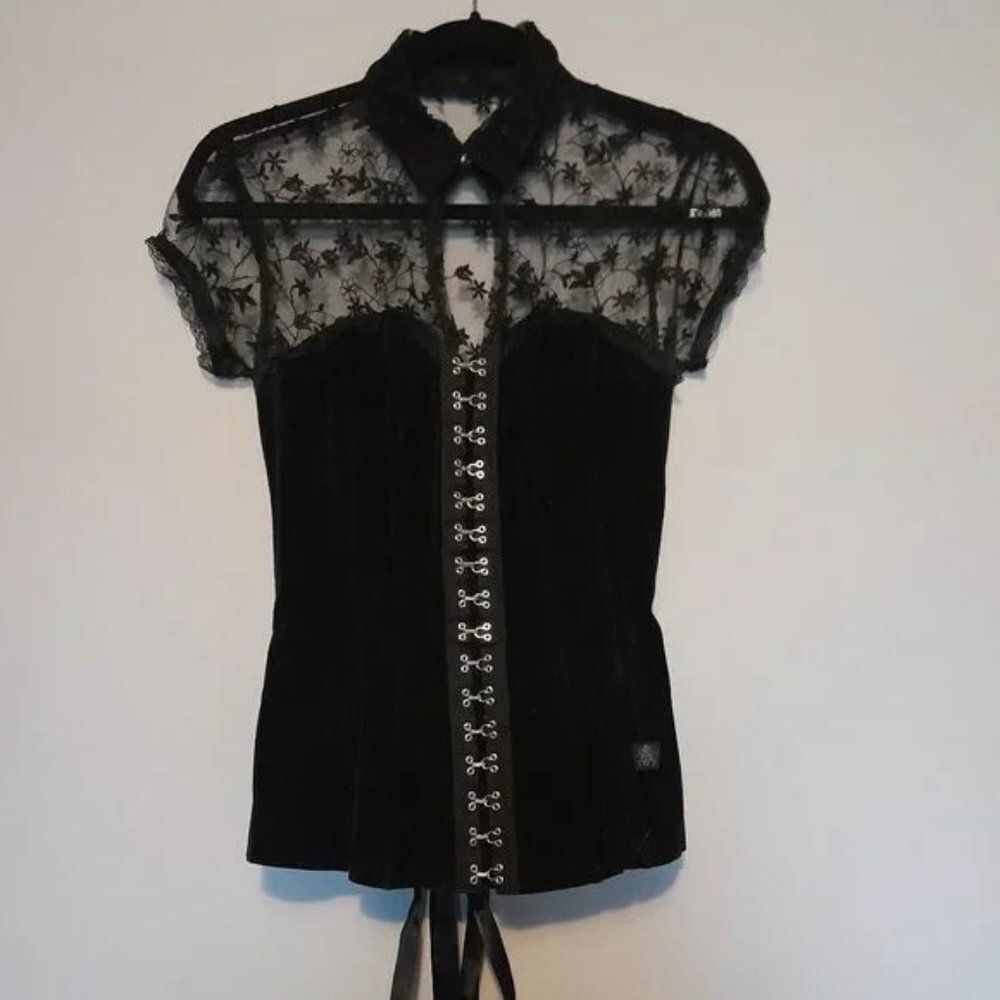 Tripp NYC - lace corset top - black - size xs
